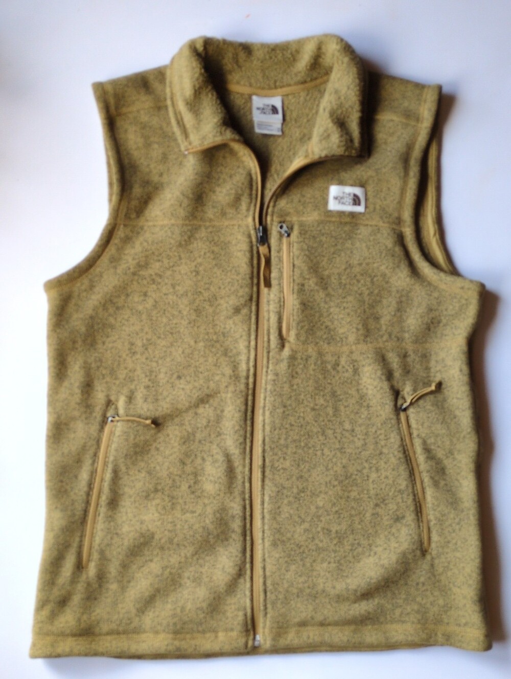 The North Face Mens Sweater Fleece Vest Size Medium Full Zip Side Zip Pockets